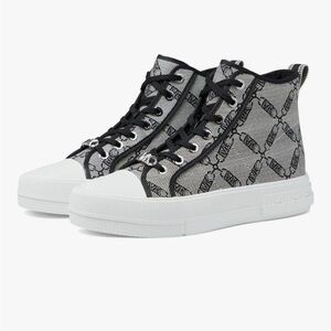 BNWT Michael Kors Logo Jacquard High-Top Sneakers – Women’s Size 9